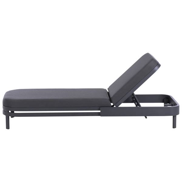 Gartenliege NETTUNO Grau - Metall - 65 x 33 x 194 cm