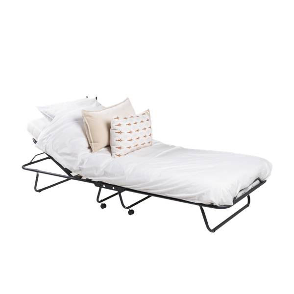 Troonz Opklapbed Napoli zwart - staal - 90 x 32 x 200 cm
