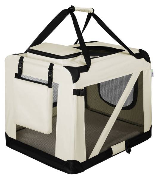 Hundetransportbox Lassie mit Trinknapf Beige - 50 x 52 x 70 cm
