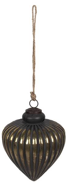 Weihnachtskugel Winter 40515 Schwarz - Glas - 20 x 20 x 20 cm