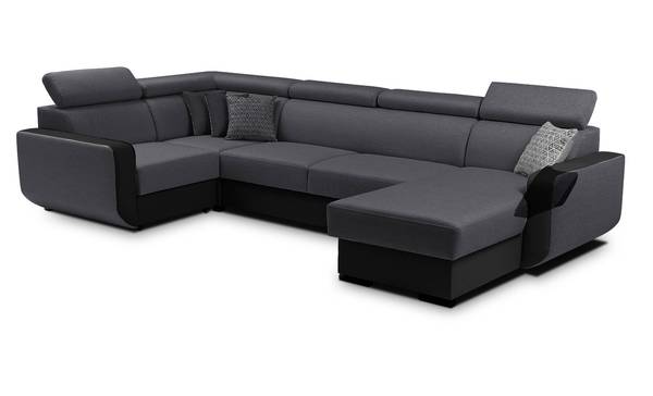 Wohnlandschaft DUSTIN Glas Grau