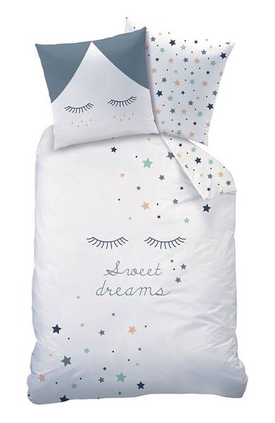 Bettwäsche Sterne Sweet Dreams Weiß - Textil - 135 x 200 x 1 cm