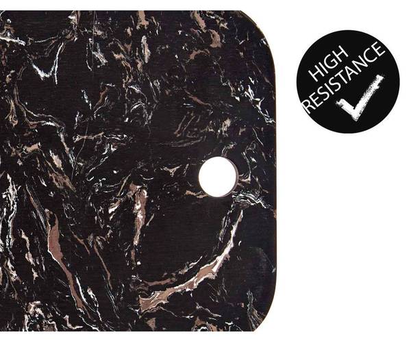 Schneidebrett SANR089 Schwarz - Massivholz - 38 x 1 x 18 cm