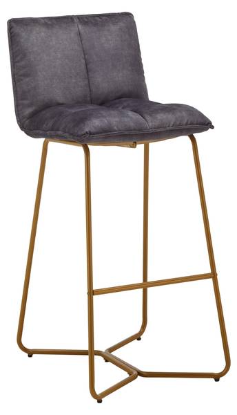 Barhocker FONIA Grau - Metall - Textil - 46 x 103 x 57 cm