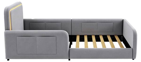 Gepolstertes Bett Triton Ⅰ Grau