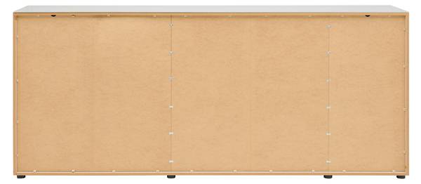 Sideboard SIENA Beige - Holzwerkstoff - Glas - 226 x 99 x 40 cm