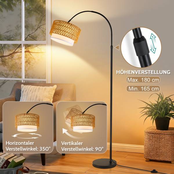 Stehlampe KSJC Dimmbar Schwarz