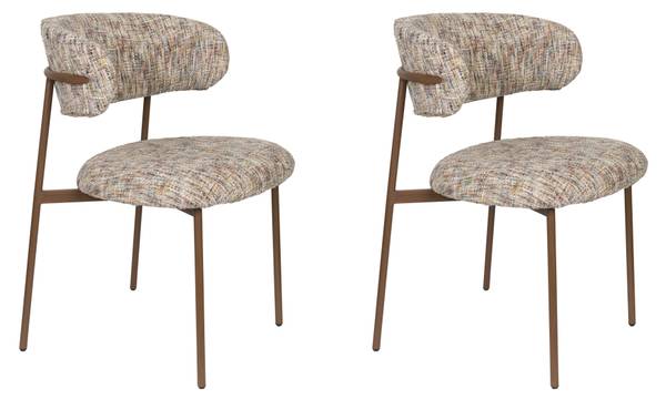 Esszimmerstuhl CLAES  2er-Set Beige - 57 x 79 x 58 cm