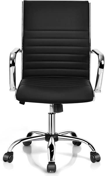 Bürostuhl mit hoher Rückenlehne Schwarz - Kunstleder - 60 x 105 x 55 cm