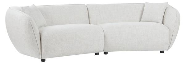 Sofa ohne Schlafmöglichkeit LUCAMO Beige - Textil - 95 x 73 x 248 cm