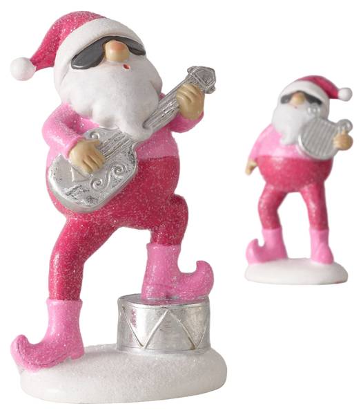 Weihnachtsmann Figuren Matthew 2er Set Pink - Kunststoff - 7 x 16 x 10 cm