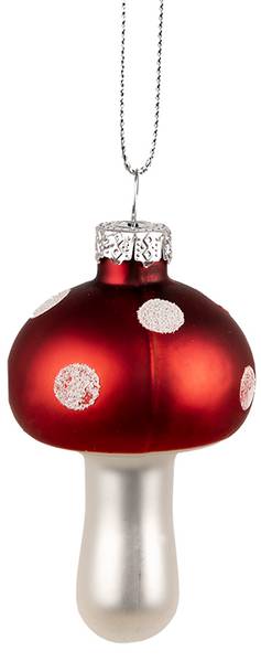 Weihnachtsanhänger Pilz MC674477 Rot - Glas - 4 x 7 x 4 cm