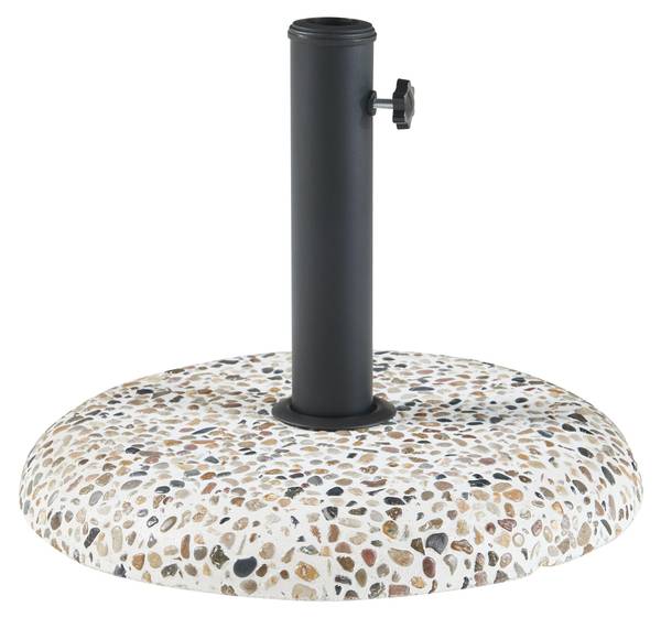 Sonnenschirmständer Bitritto Grau - Beton - 45 x 6 x 45 cm