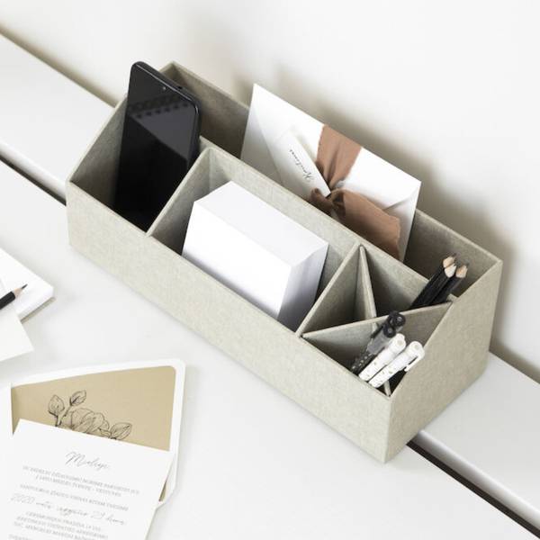 Schreibtisch Organizer ELISA Beige