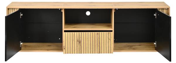 TV-Schrank Astraios Ⅹ Schwarz - Holz