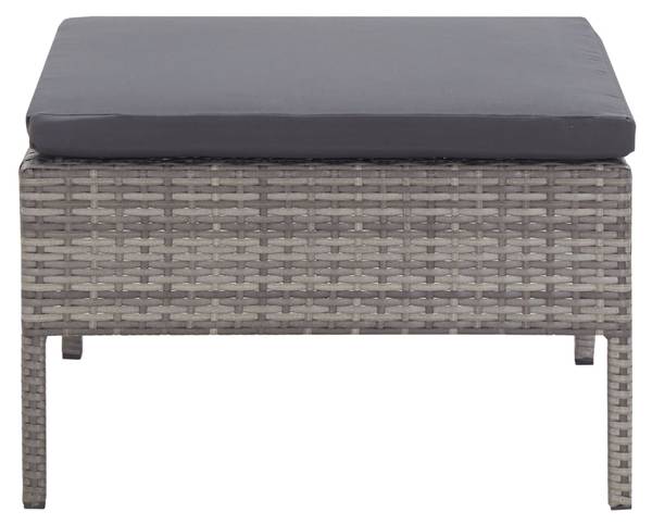 3-tlg. Garten-Lounge-Set XT6915 Grau - Rattan
