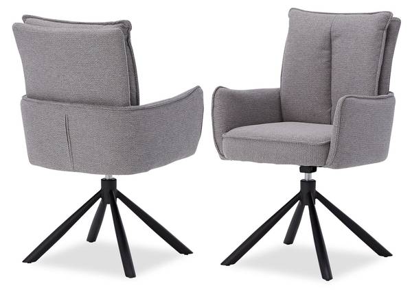 Chaise de salle à manger pivotante 2840 Gris - 1 chaise