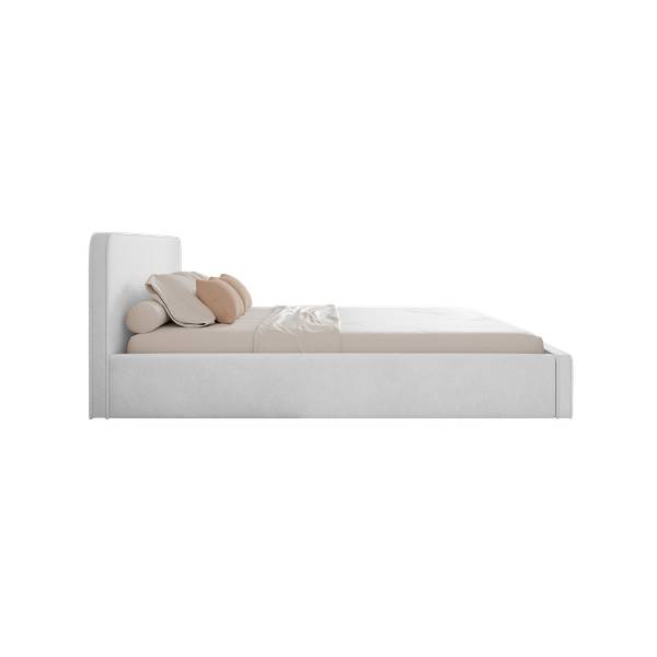 Monteli gestoffeerd bed wit - Breedte: 158 cm