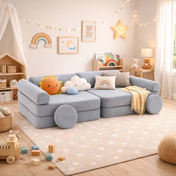 Kindersofa Play Blau