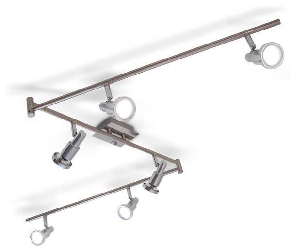 Spotleuchte Deckenleuchte BKL1207 Silber - ABS - 7 x 15 x 180 cm