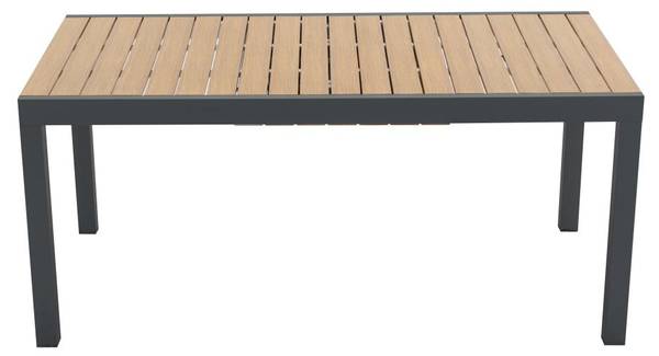 Gartenessgruppe im Set MACILA Grau - Metall - 60 x 1 x 57 cm