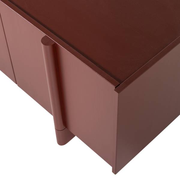 TV-Lowboard Basu Rot - Kiefer - 200 x 53 x 46 cm