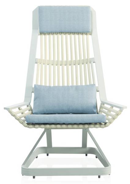 Fauteuil 10077 wit - platweefsel - 82 x 113 x 93 cm