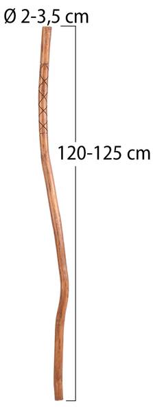 Deko-Wanderstock  Walk Braun - Massivholz - 4 x 120 x 4 cm