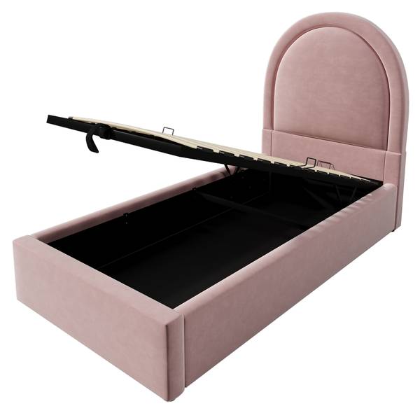 Polsterbett VELVZoom Ⅰ Pink - Tiefe: 196 cm