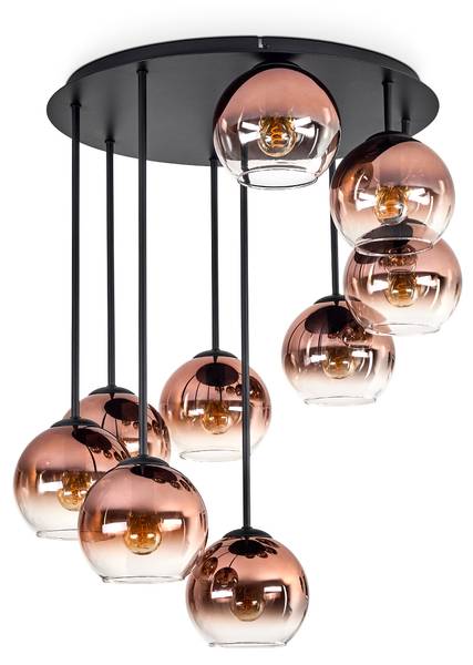 Deckenleuchte Cesaro Aluminium - Klarglas - 57 x 69 x 57 cm