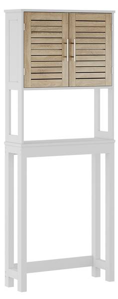 Toilettenschrank Looma 57488 Braun - Weiß - Holzwerkstoff - 70 x 180 x 23 cm