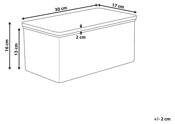 Schachtel GOURMANDISE Beige - Braun - Metall - 30 x 16 x 17 cm