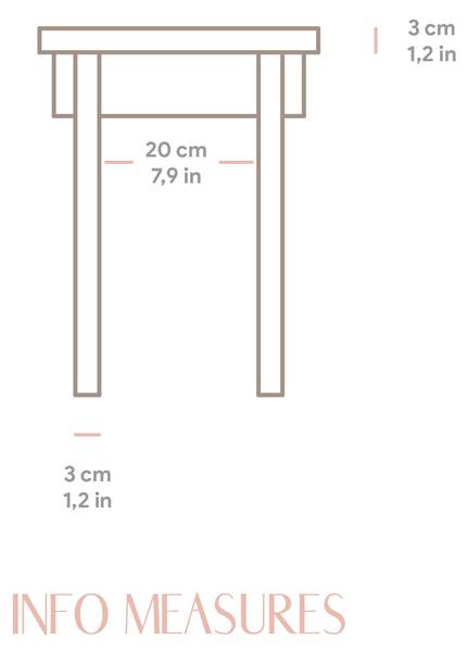 Bank kleine Begur Lackiert Braun - Kiefer - 75 x 46 x 35 cm
