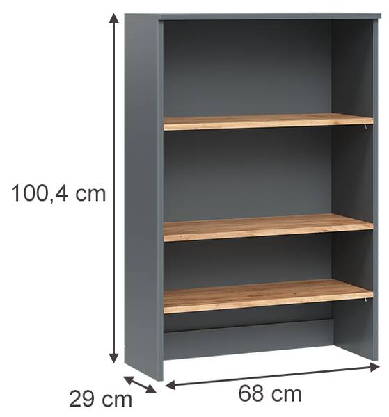 Badkamermeubel Viktor 55165 bruin - grijs - plaatmateriaal op houtbasis - 68 x 101 x 29 cm