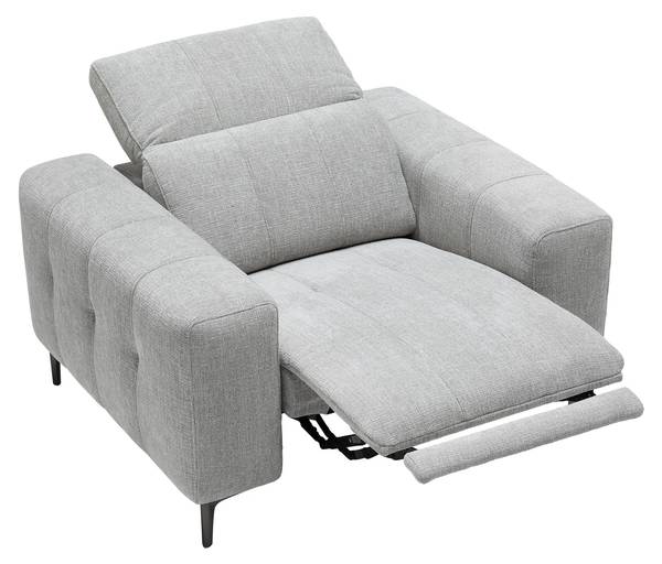 Sessel ALVARO Grau - Metall - Kunststoff - Textil - Holz teilmassiv - 115 x 79 x 109 cm