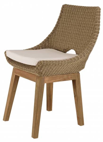 Gartenstuhl KALLY 2er Set Braun - Massivholz - 62 x 88 x 55 cm