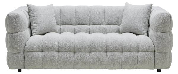 3-Sitzer-Sofa ENA Grau - Textil - Holz teilmassiv - 210 x 75 x 96 cm