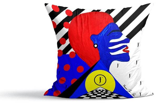 Samtkissen Die Alchemische Textil - 40 x 40 x 5 cm