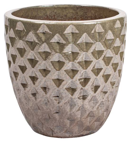 Topf MINDY 4er-Set Weiß - Keramik - 44 x 42 x 44 cm