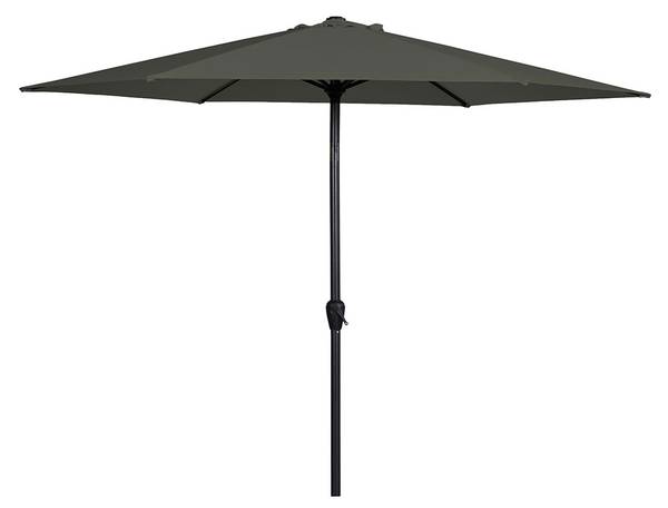 Sonnenschirm Joakim Grau - Kunstfell - 300 x 280 x 300 cm