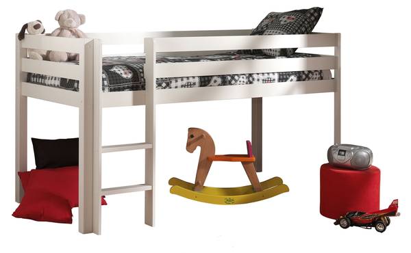 Kinderzimmer Pino 4-teilig Set Weiß - Holzwerkstoff - 1 x 1 x 1 cm