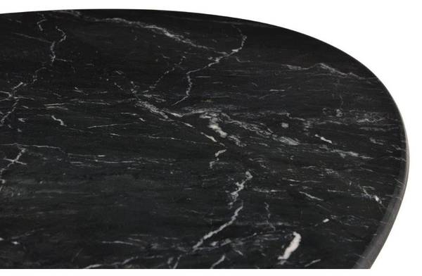 Esstisch Marmor Schwarz - Metall - 180 x 75 x 90 cm