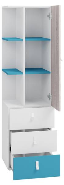 Standregal Planet 07 Beige - Schwarz - Eiche