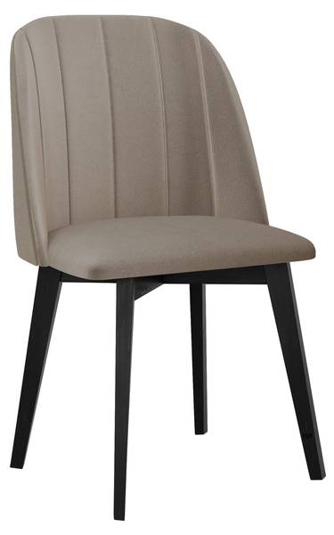 Stuhl Monti 3 Pik Gerade Beige - Schwarz