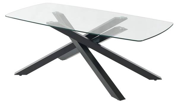Esstisch METRILIA Schwarz - Glas - 200 x 75 x 100 cm