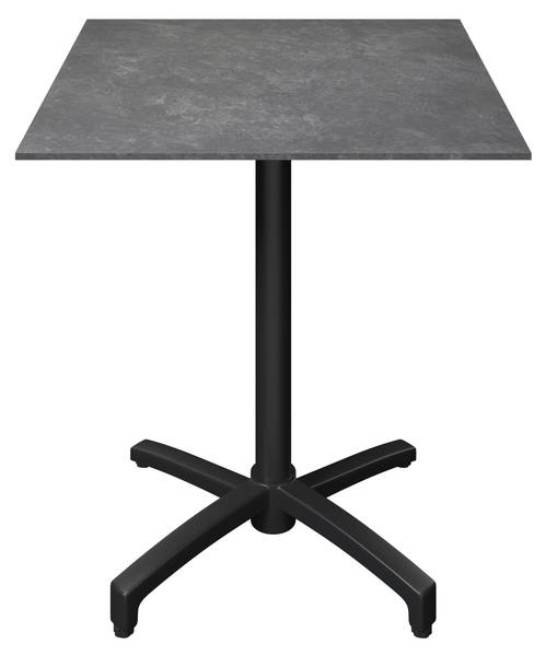 Gartentisch HEINO Grau - Metall - Stein - 70 x 75 x 70 cm