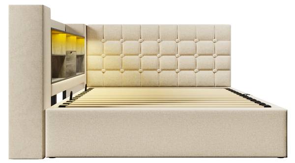 Polsterbett GLOWLEINⅡ Beige - 200 x 140 cm - 158 x 213 cm