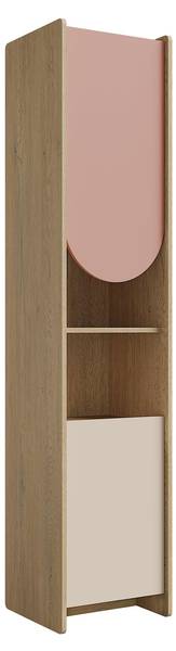 Regal Lexi 5P Beige - Hellrosa - Eiche