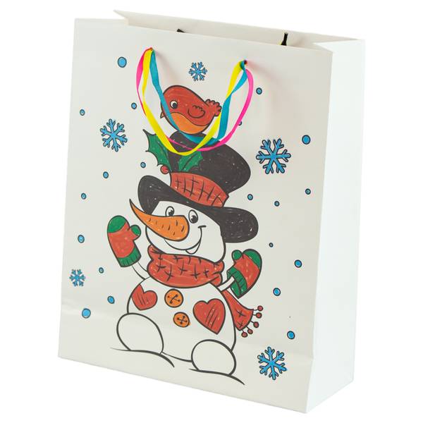 Geschenktüte Malen mit Filzstiften KIDS Weiß - Papier - 26 x 10 x 32 cm