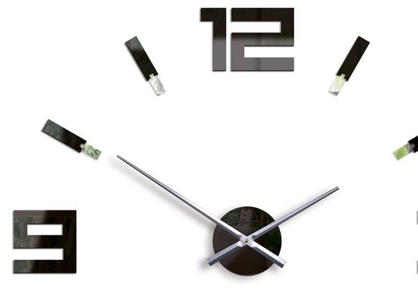 Wanduhr Blink Schwarz - Kunststoff - 75 x 75 x 4 cm